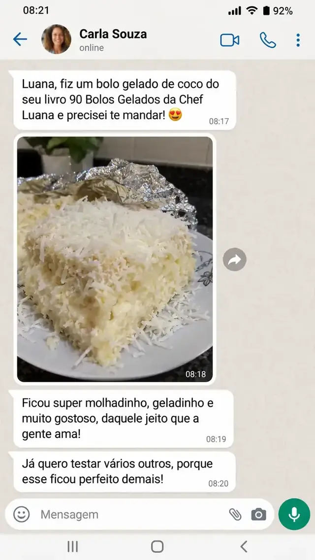 Mensagem de cliente