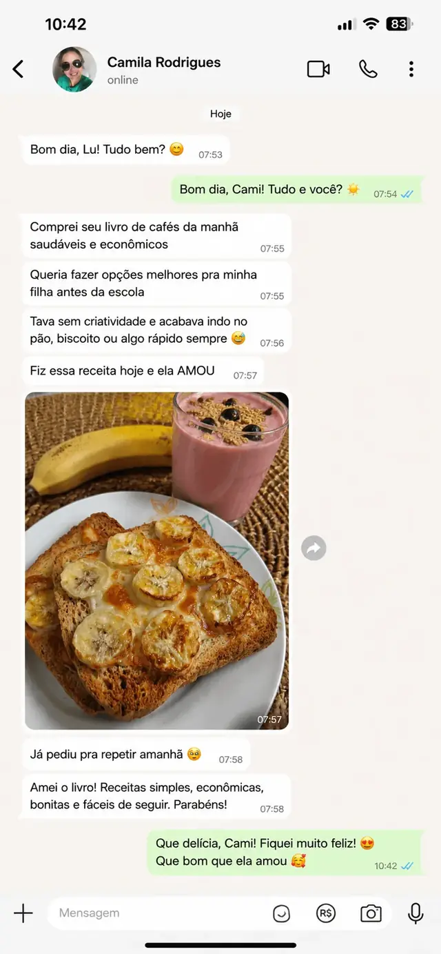 Mensagem de cliente