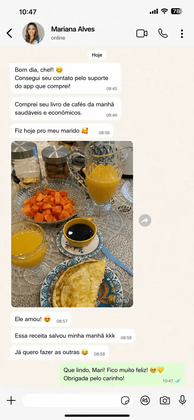 Mensagem de cliente