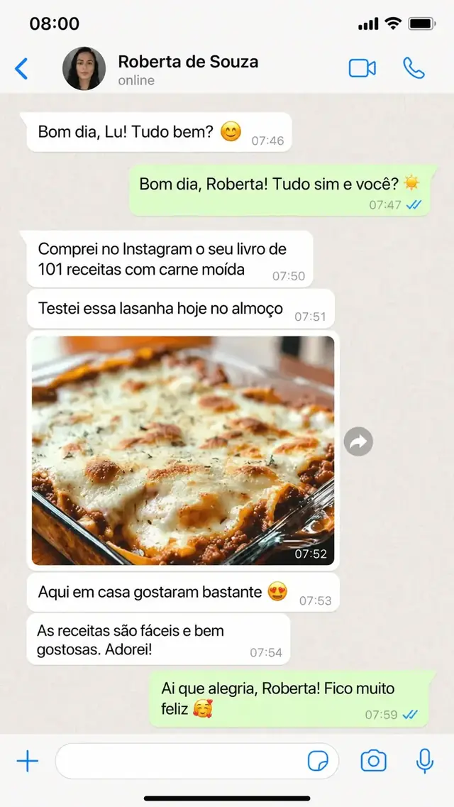 Mensagem de cliente