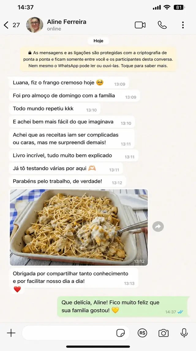 Mensagem de cliente