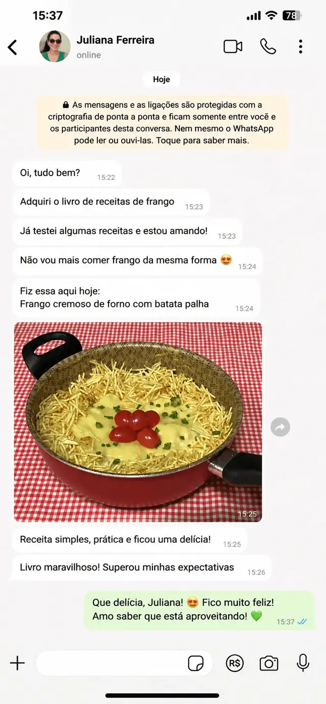 Mensagem de cliente
