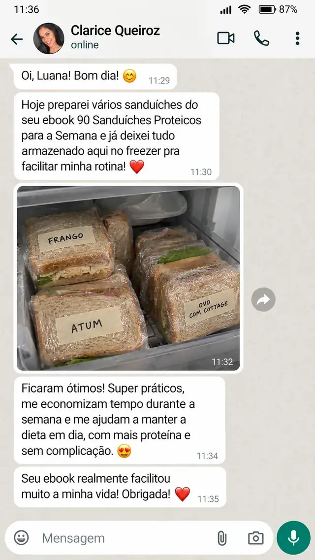Mensagem de cliente