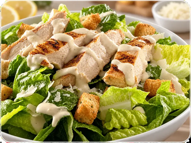 Salada Caesar Proteica com Frango