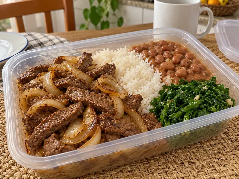 Frango Grelhado e Arroz Colorido