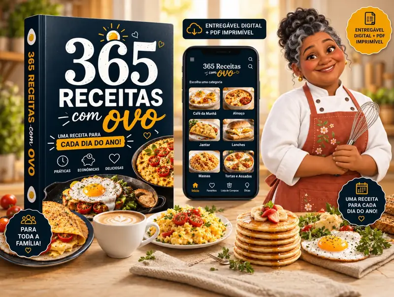 365 Receitas Deliciosas com Ovo pra Comer o Ano Inteiro!
