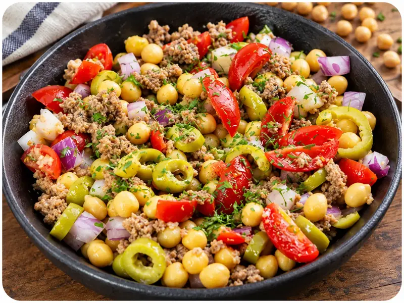 Salada de Atum com Grão-de-Bico