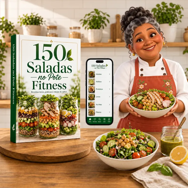 +150 Saladas no Pote Fitness