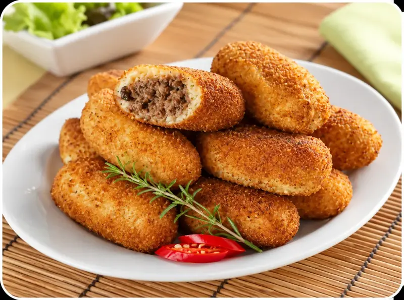 Bolinho de Batata com Carne Moída