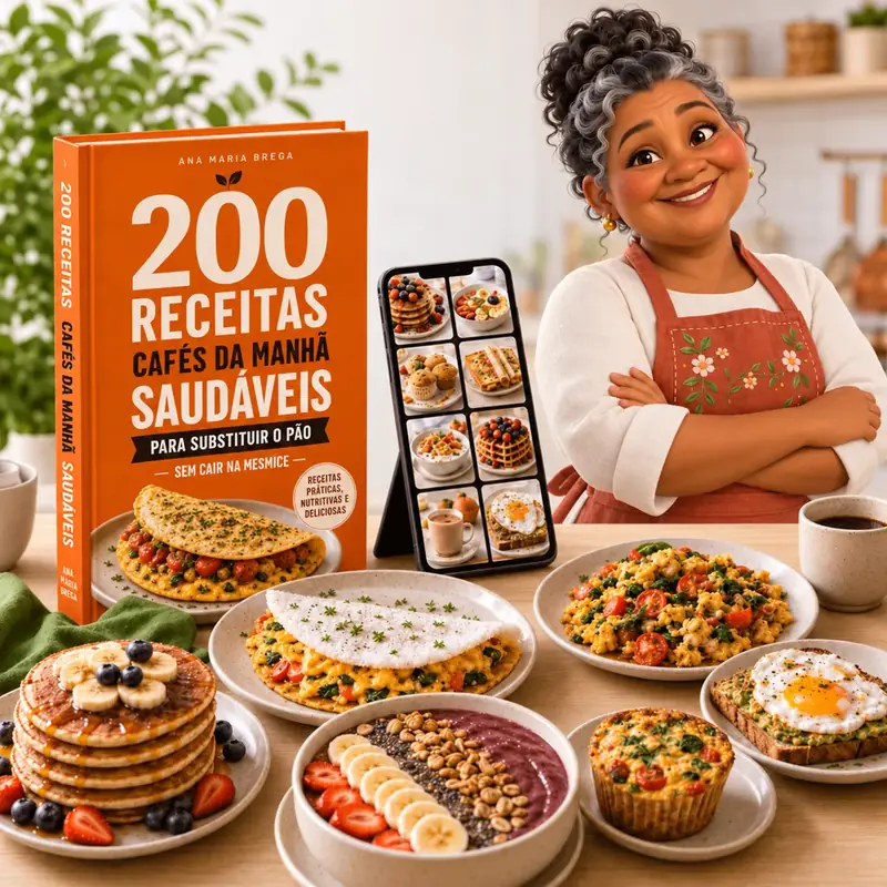 200 Receitas de Café da Manhã Sem Pão