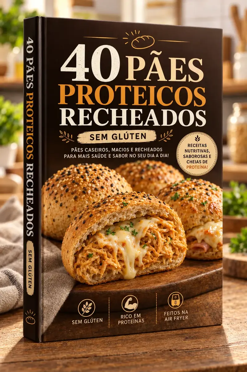 40 Pães Proteicos Recheados sem Glúten