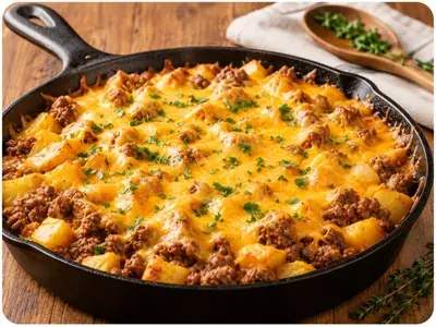 Carne Moída Cremosa com Queijo