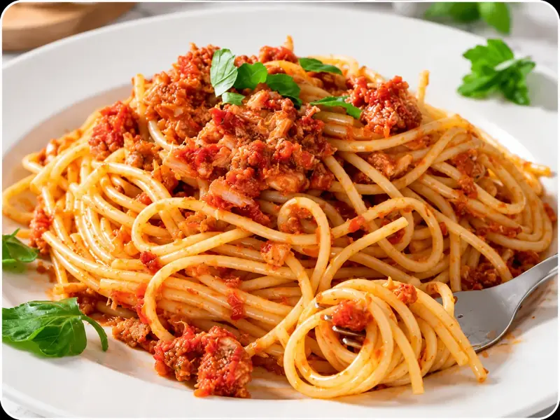 Macarrão com Carne Moída