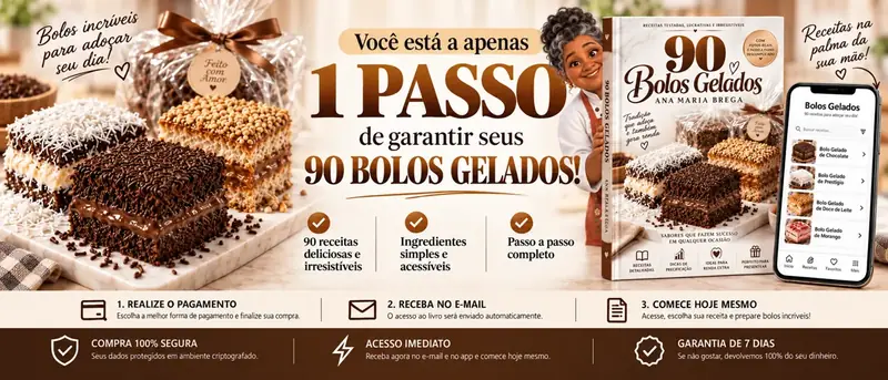 90 Bolos Gelados Molhadinhos e Gostosos