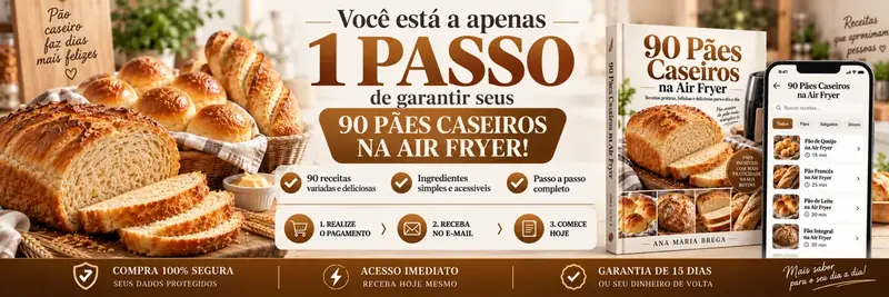 90 Pães Caseiros na Air Fryer