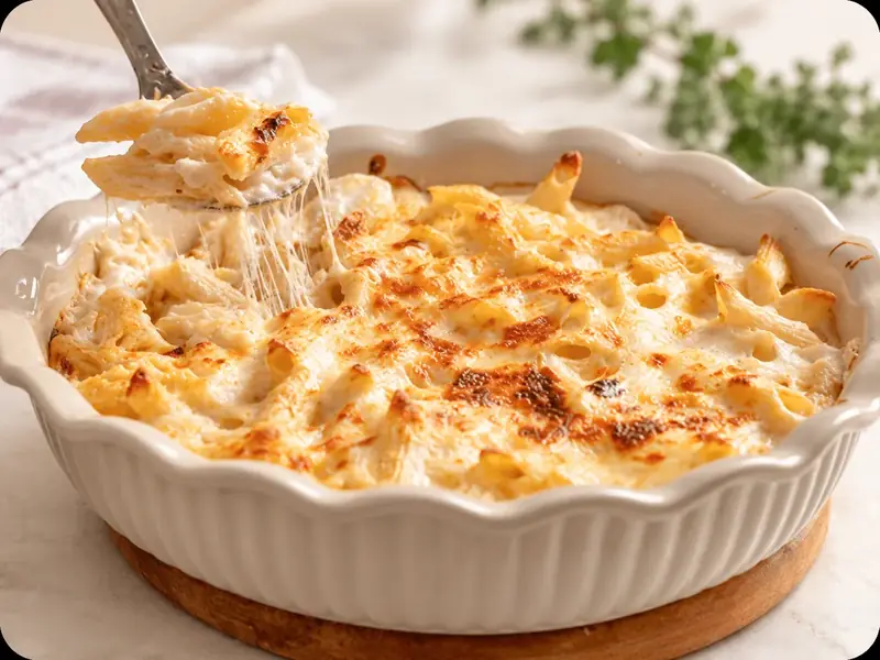Macarrão com Frango Desfiado