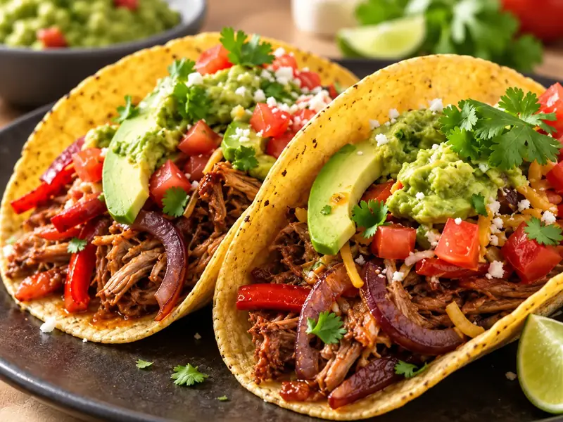 Salada Mexicana com Carne Desfiada