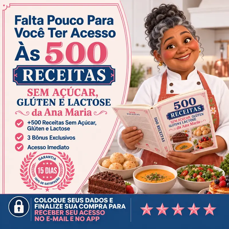 500 Receitas Sem Açúcar Glúten e Lactose