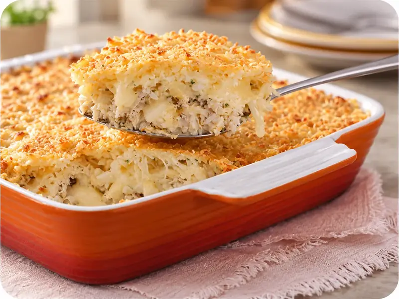 Frango Cremoso com Arroz e Queijo